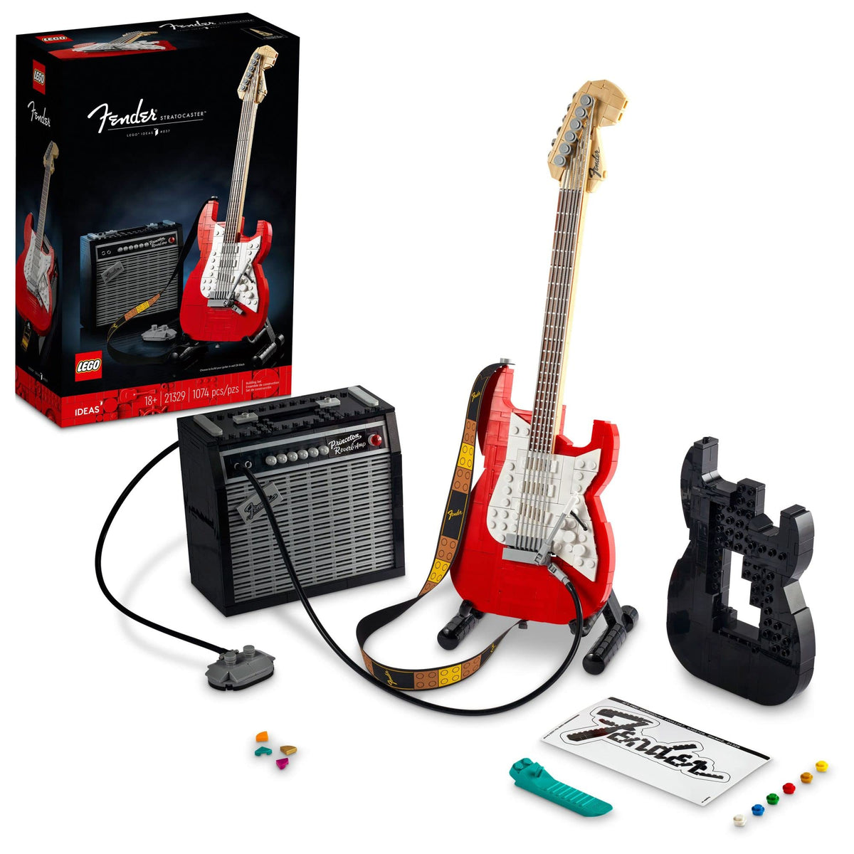 Lego Ideas Fender Stratocaster Guitarra 1074 Peças 21329