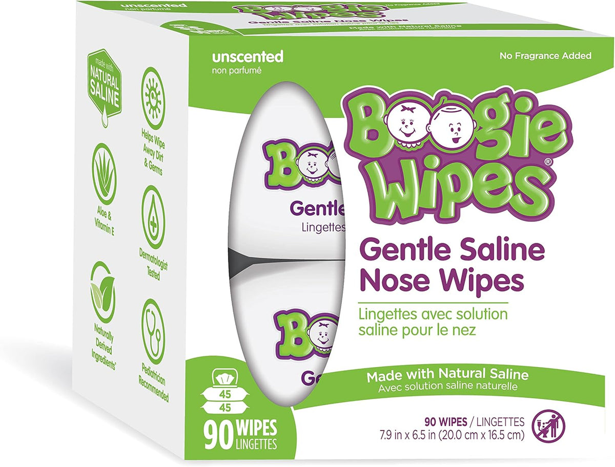 Boogie Wipes 90 lençinhos umedecidos com soro fisiológico  816167011403