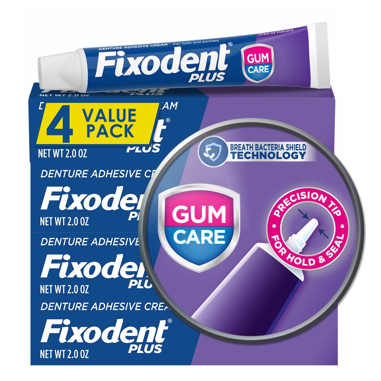Creme Fixador De Dentadura Fixodent Plus Gum Care - 57g 4 Un