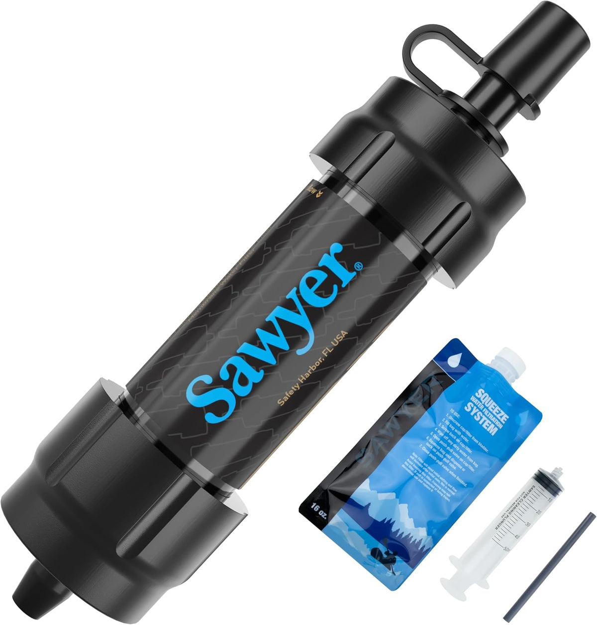 Sawyer Mini Sistema Filtração Filtro Agua Portatil Preto