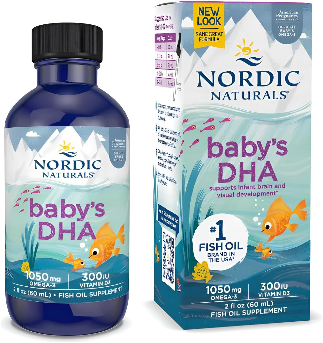 Nordic Naturals Baby's Dha, Sem Sabor - 1050 Mg Ômega-3 + D3 - 60ml