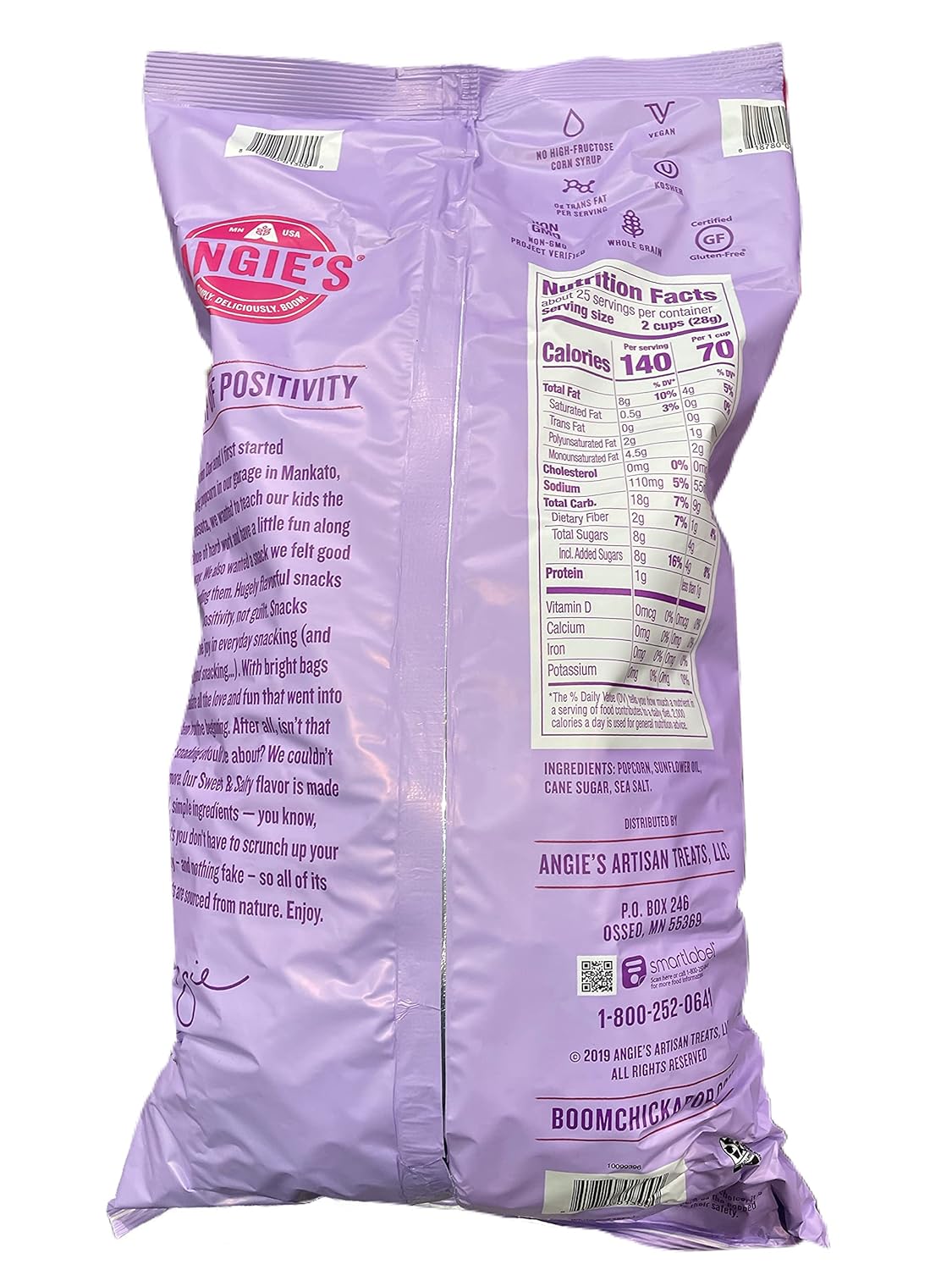 Pipoca Salgada E Doce Boom Chicka Pop Sweet And Salty 709grs