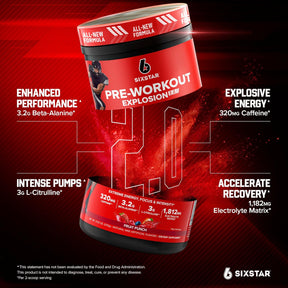 Six Star Pre Treino Explosion 2.0 Sixstar - Fruit Punch