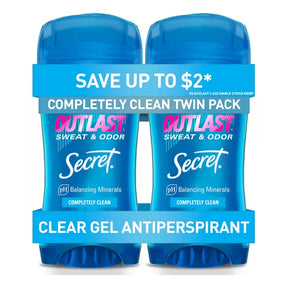 2 Desodorantes Secret Outlast Solido Completely Clean 73g