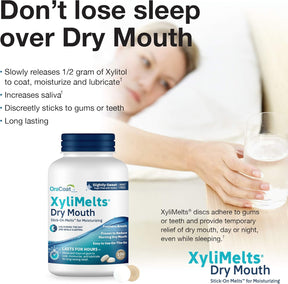 XyliMelts Discos adesivos Menta P/ Boca Seca S/ Açúcar 100Un