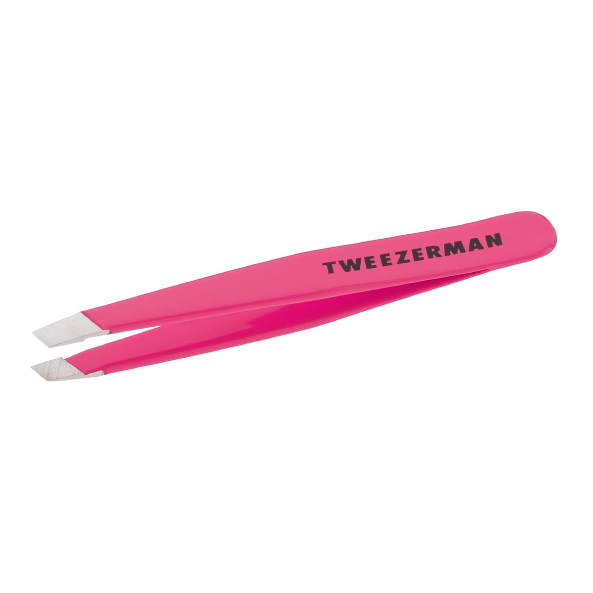 Tweezerman Mini Pinça Inclinada De Aço Inoxidável Rosa Neon