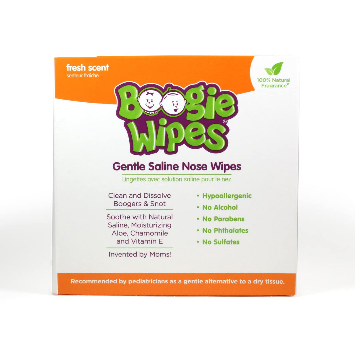 Boogie Wipes 90 lenços umidecidos c/ Aloe Vera e Vitamina E