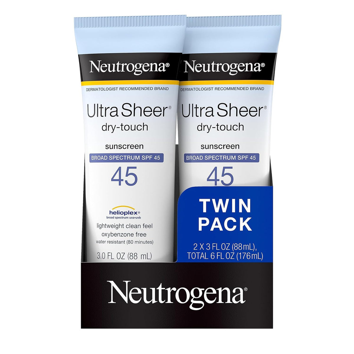 Kit Protetor Solar Neutrogena Ultra Sheer Fps 45 88ml 2und