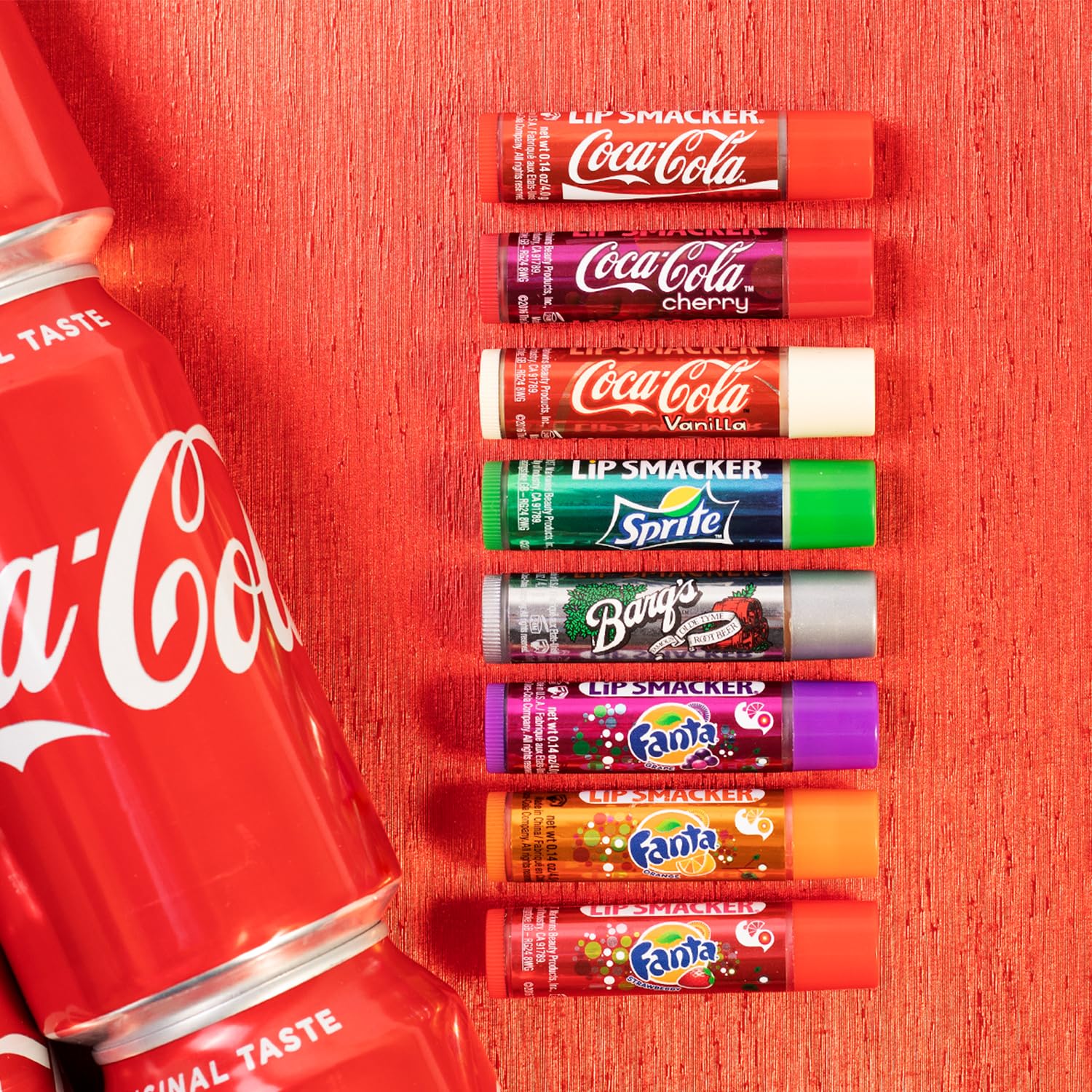 Coca-cola Lip Balm Hidratante Protetor Labial Brilho 8 Unid