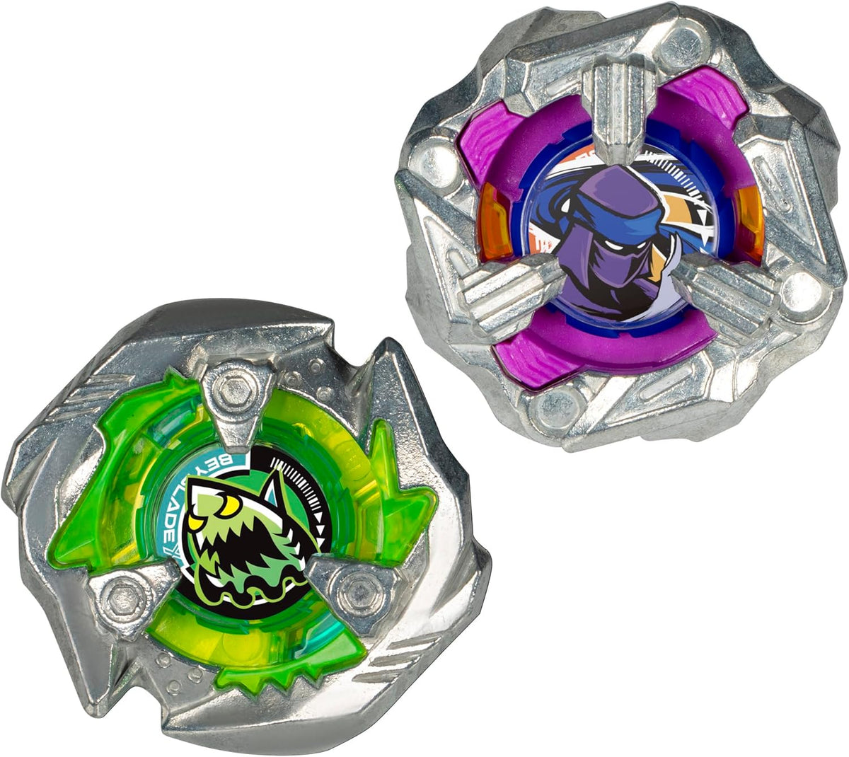 Kit C/ 2 Beyblade X Knife Shinobi 4-80 Hn Keel Shark 3-80f
