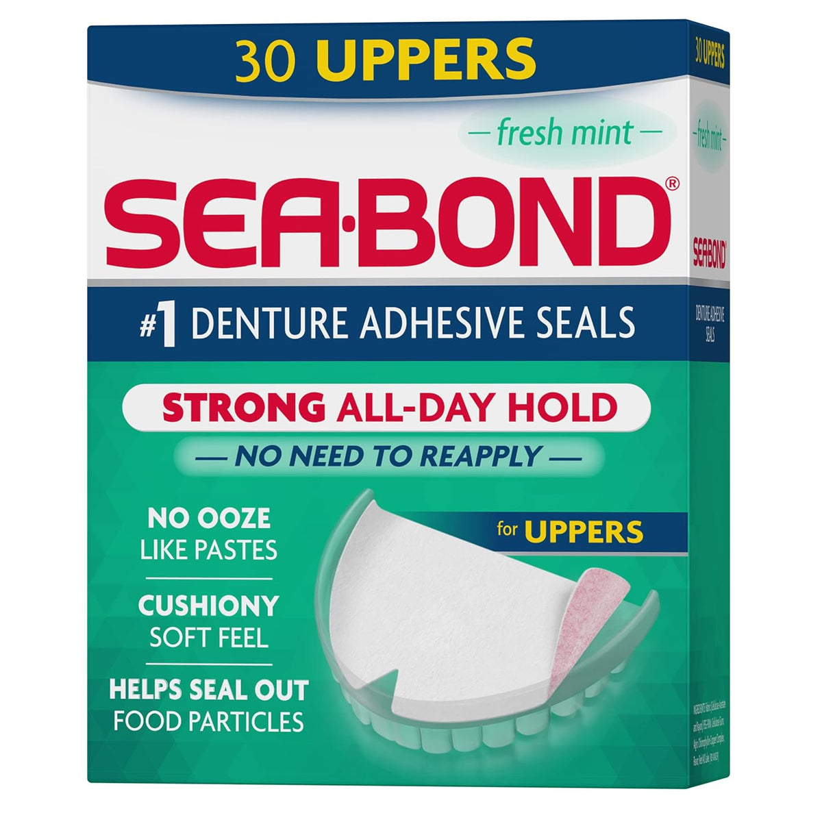 Sea Bond Fixador Dentadura Parte Superior 30 Un - Fresh Mint