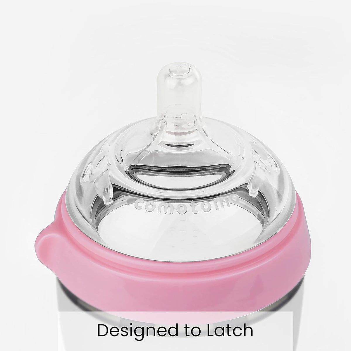 Mamadeira Como Tomo Silicone Anti Cólica - 250 Ml - Rosa