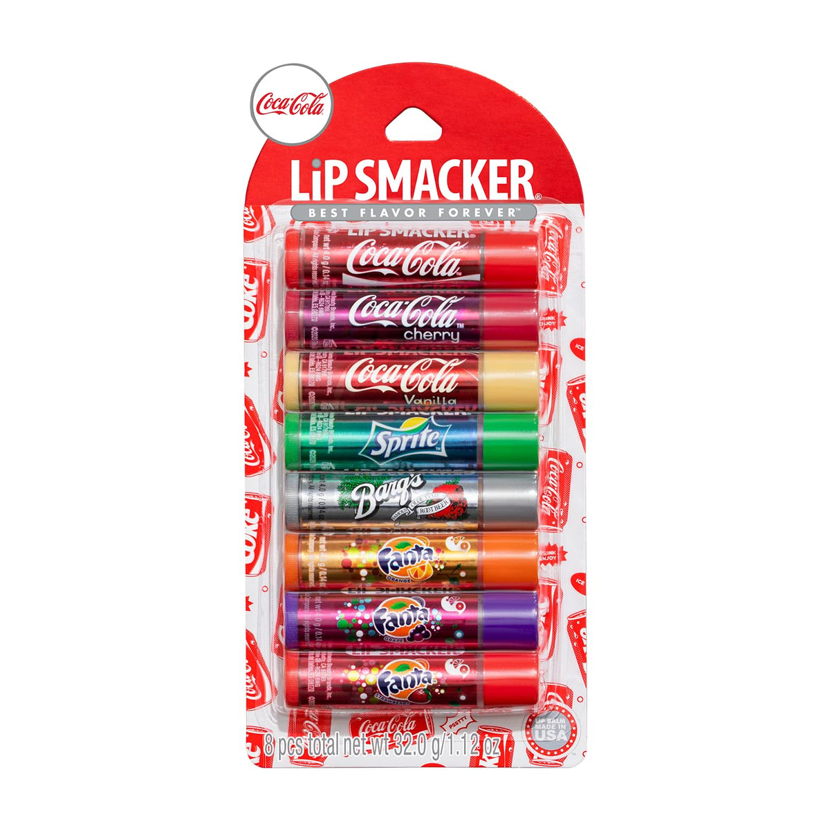 Coca-cola Lip Balm Hidratante Protetor Labial Brilho 8 Unid