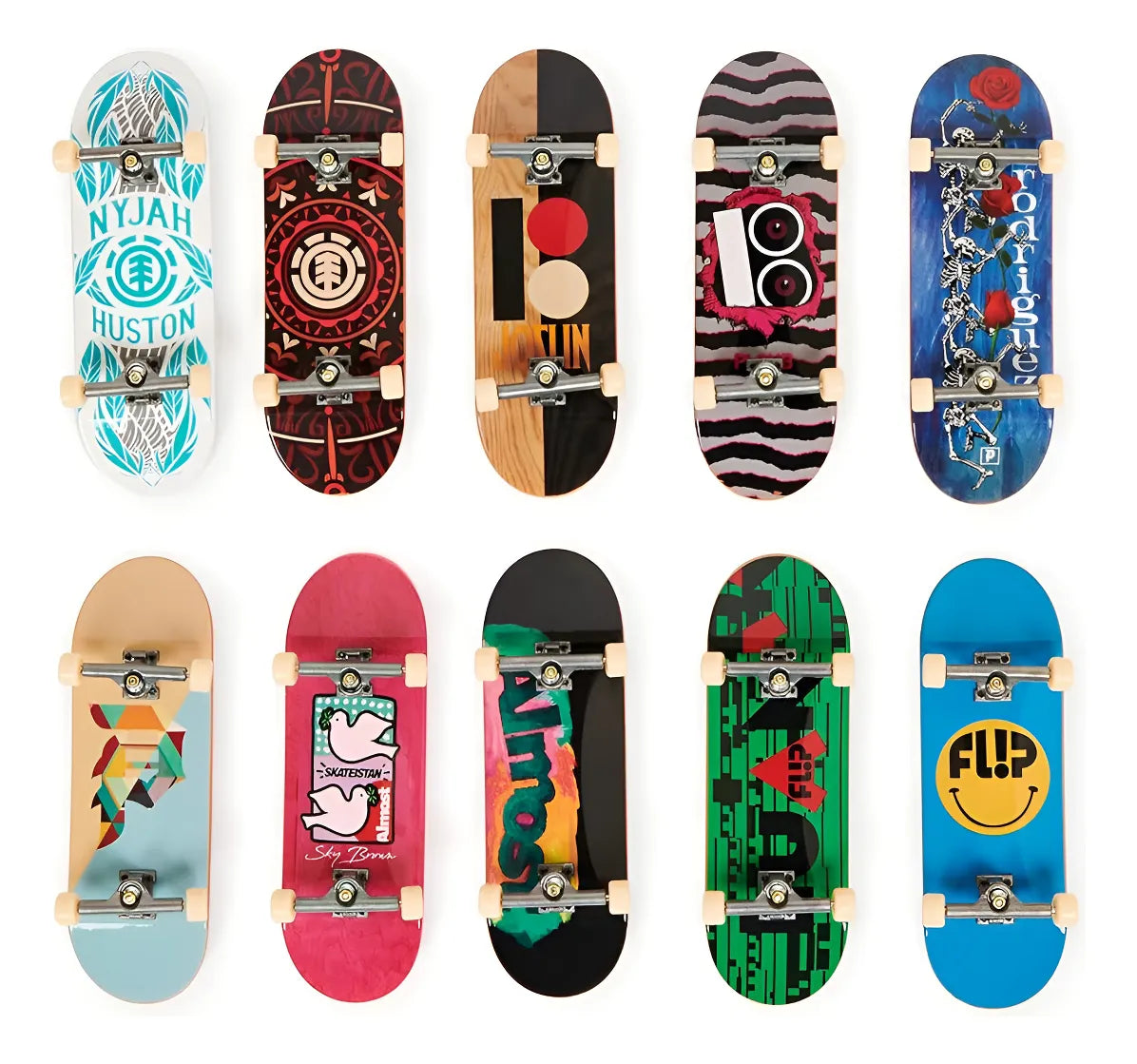 Tech Deck - Dlx Pro Pack - Kit Com 10 Skate De Dedo