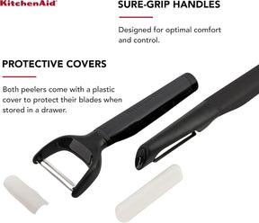 Conjunto Com  2 Peças Peeler Kitchenaid  Universal - Preto