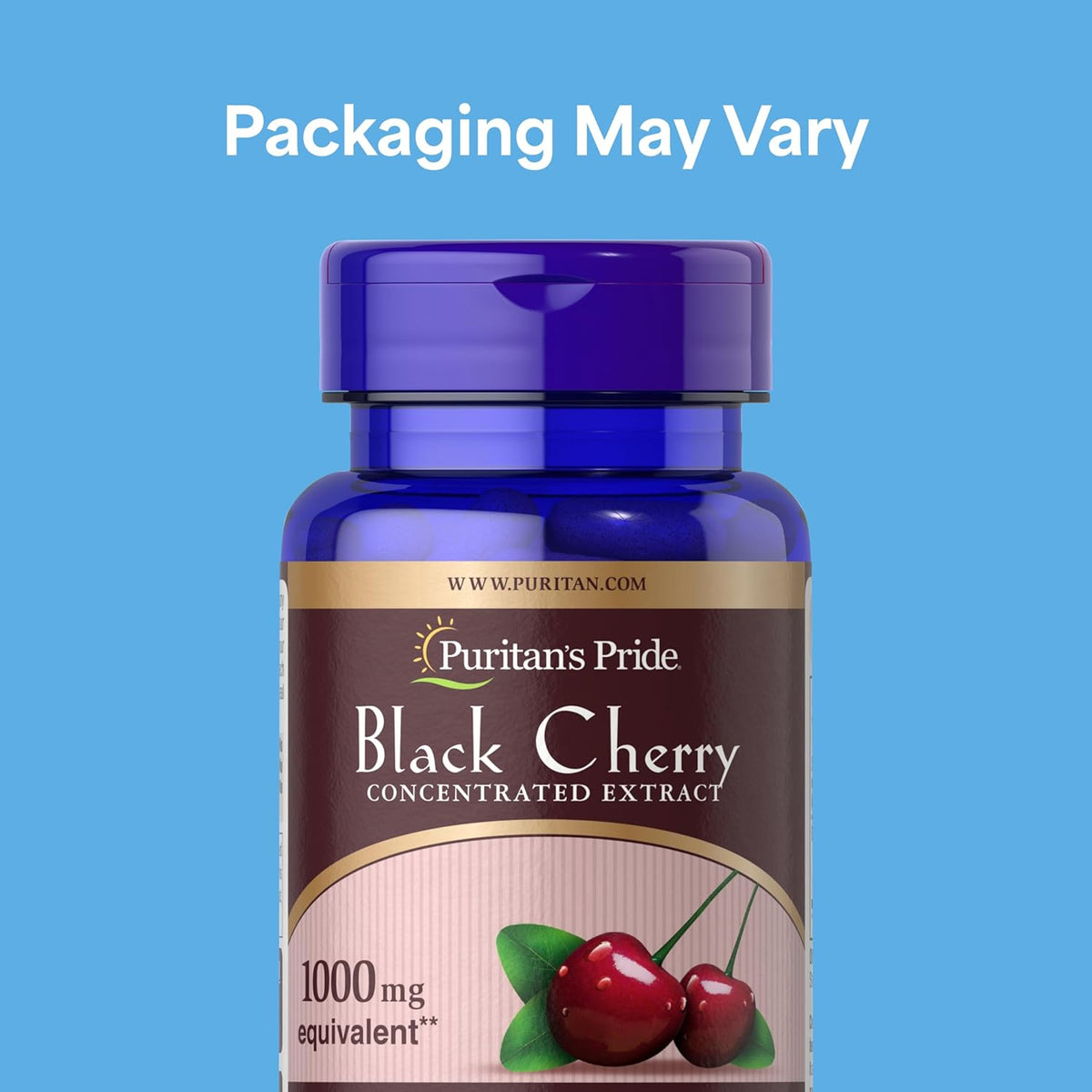 Vitamina Black Cherry 1000mg C/ 100 Caps Puritans Pride Eua