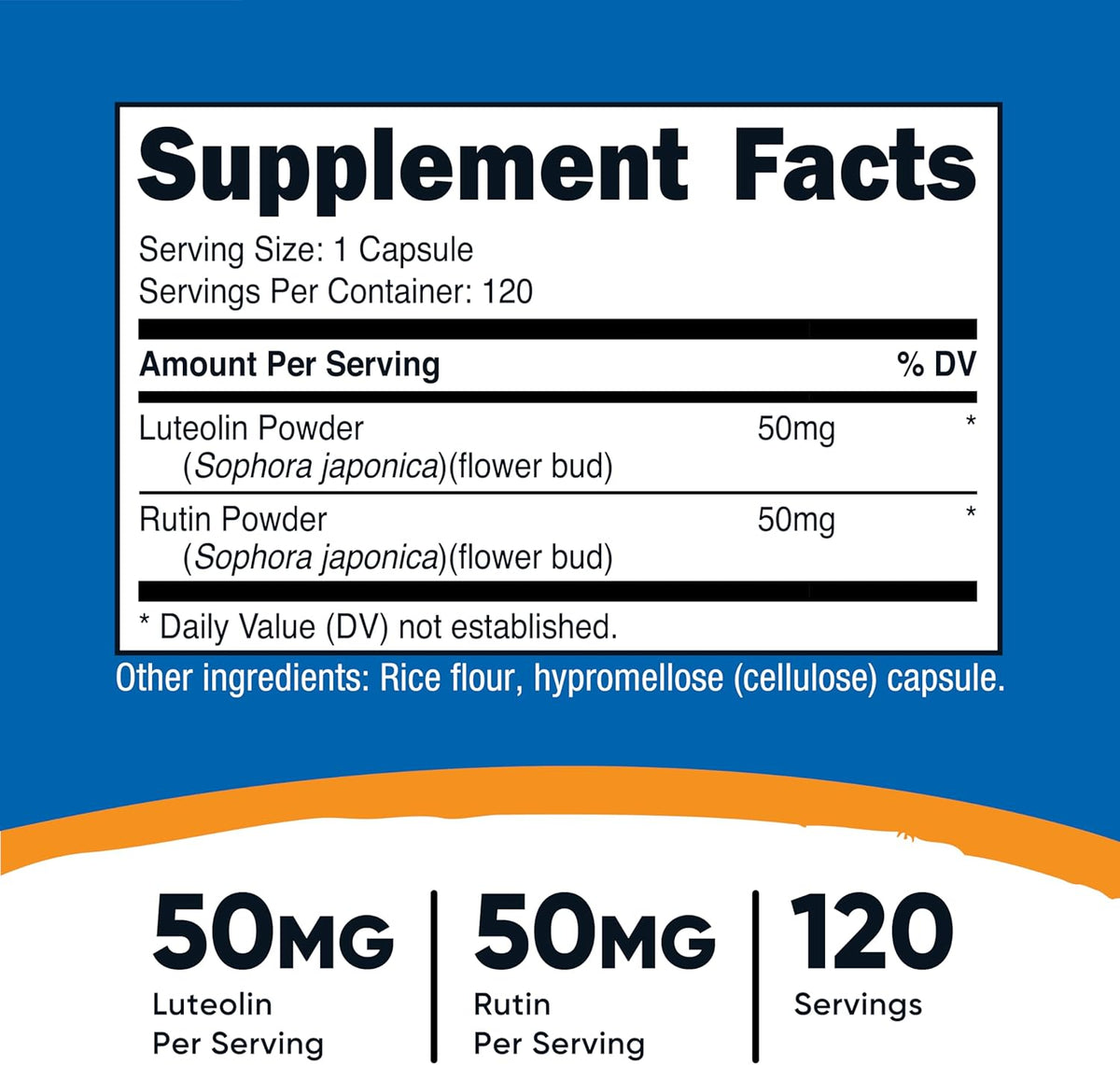 Nutricost Suplemento De Luteolina C/ Complexo De Rutina 120c