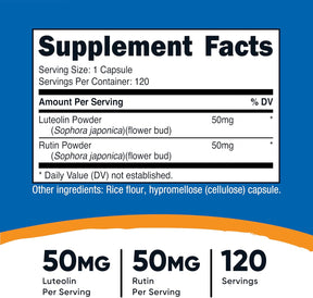 Nutricost Suplemento De Luteolina C/ Complexo De Rutina 120c