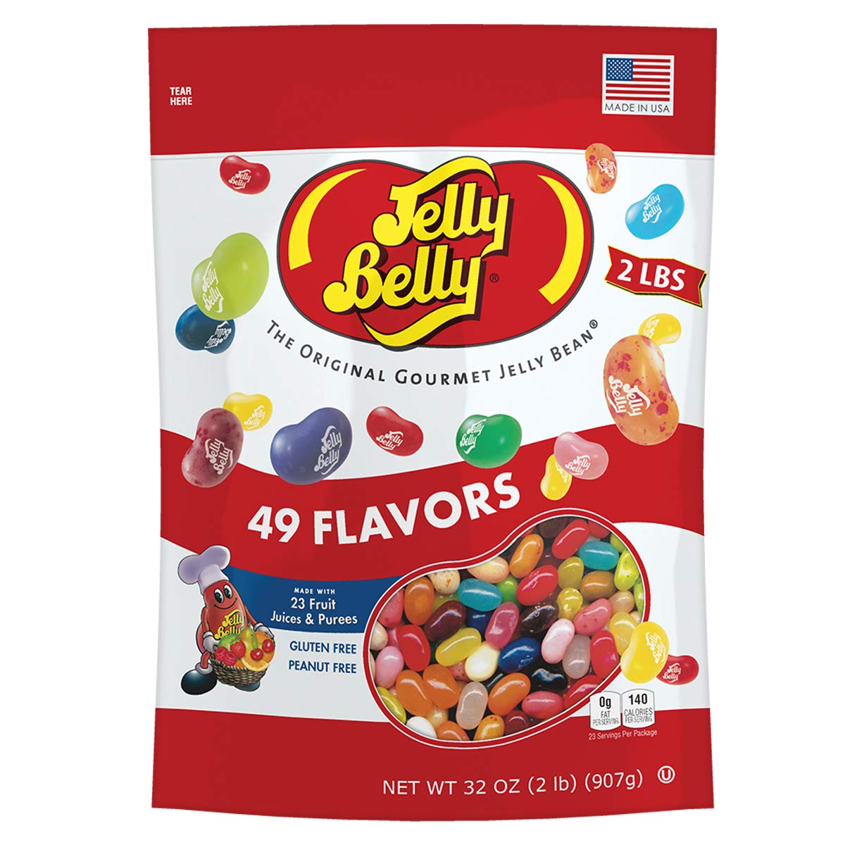 Jelly Belly - Pacotão De Jujubas Com 49 Sabores - 907g