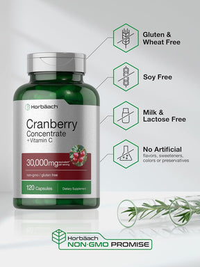 Horbaach Cranberry 30.000mg Força Tripla 120 Capsulas