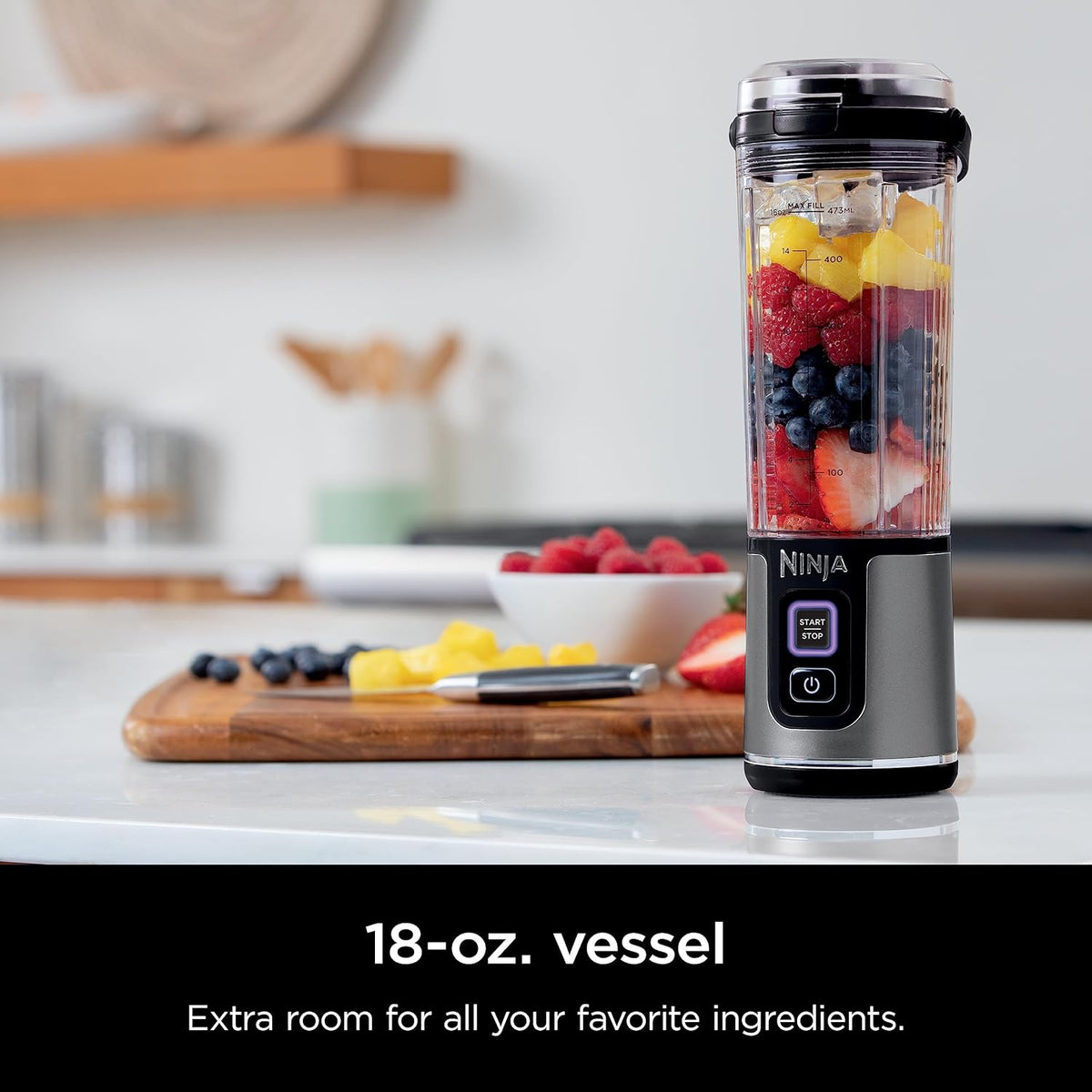 Ninja Blast Liquidificador Portátil Mini Sem Fio - Black