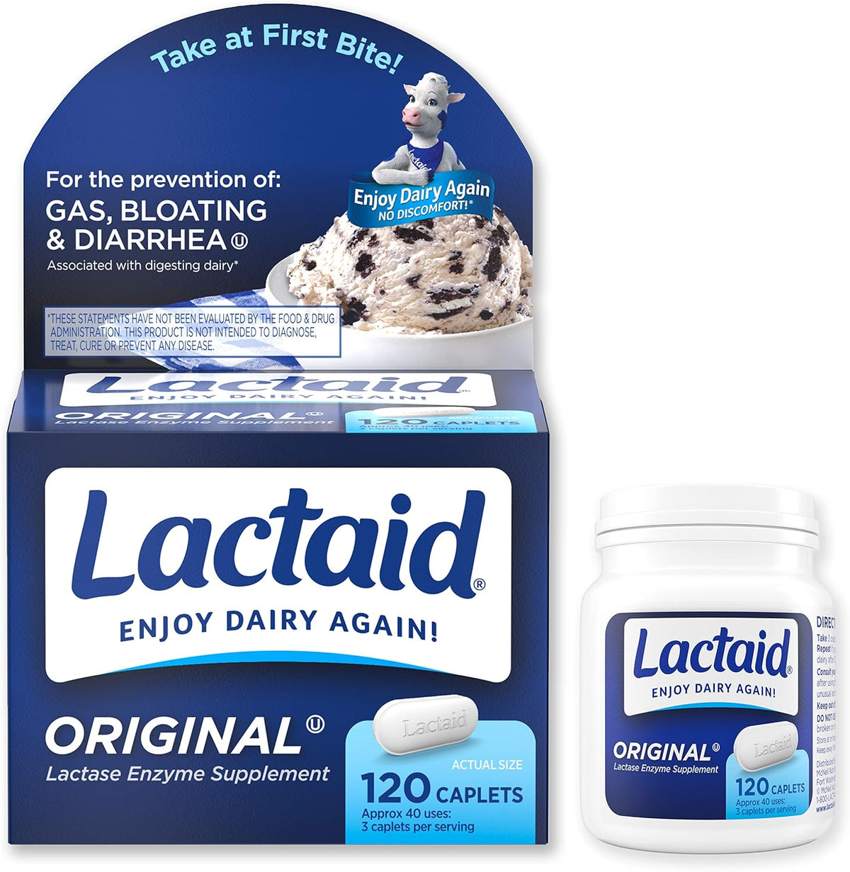 Lactaid Original 120  Cáps - Original Importado Dos Eua 3000 Sabor Sem Sabor