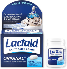 Lactaid Original 120  Cáps - Original Importado Dos Eua 3000 Sabor Sem Sabor