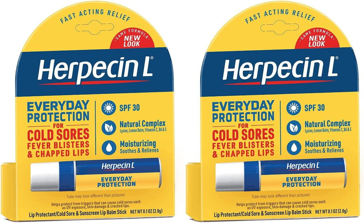 Kit C/ 2 Herpecin L Batom Proteção P/ Herpes Cold Sore Spf30