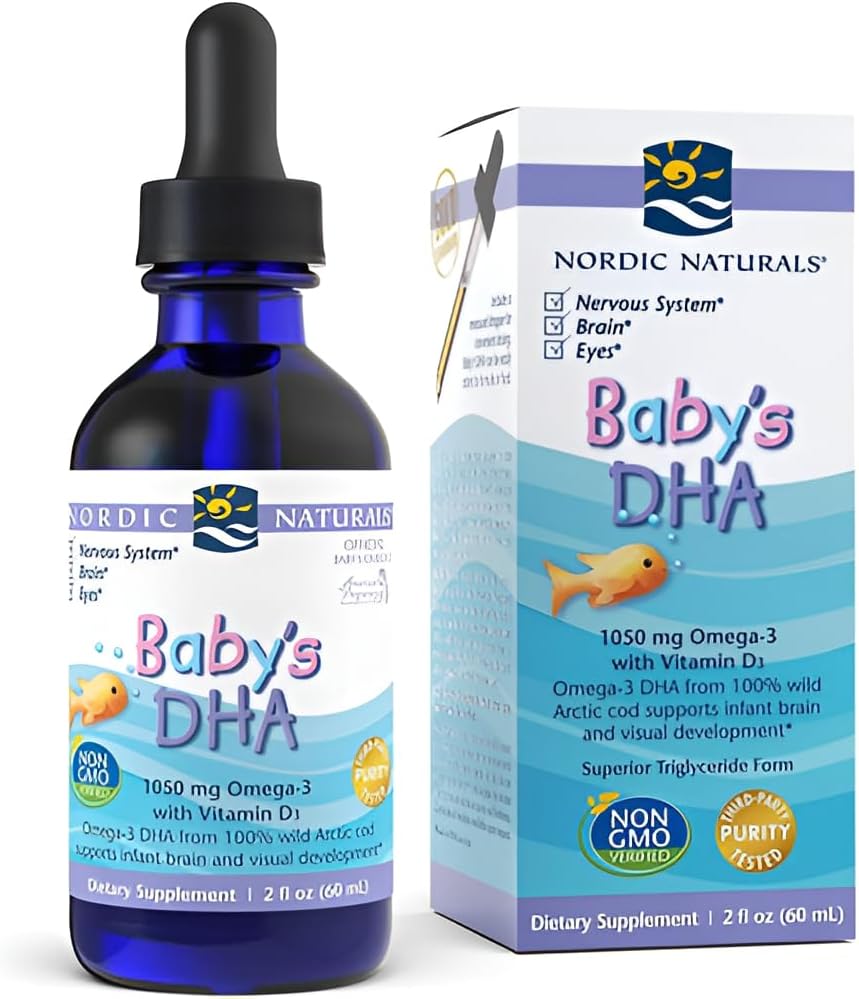 Nordic Naturals Baby's Dha, Sem Sabor - 1050 Mg Ômega-3 + D3 - 60ml