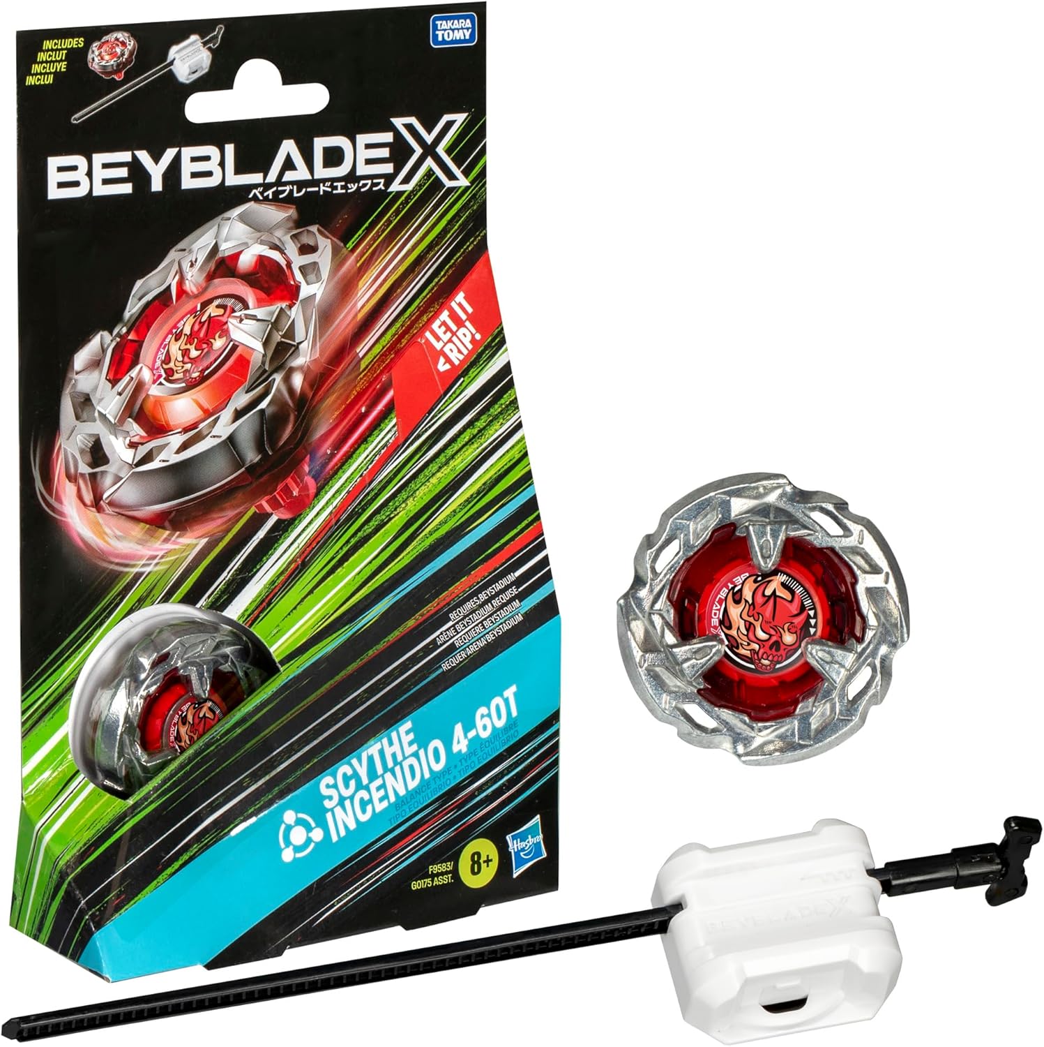 Beyblade X Scythe Incendio 4-60t - Hasbro Vermelho - Let It