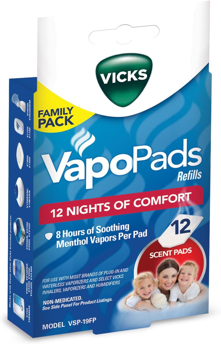 Refil Vapopads Aparelho Vick Vaporizer Com 12 Almofadas