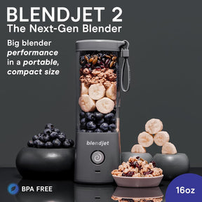 Mini Liquidificador Portátil Blendjet Sem Fio - Cinza 7,4W