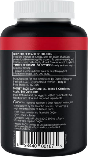 Suplemento de Quinol Coq10 - 200 mg - 60Cápsulas Gelatinosas