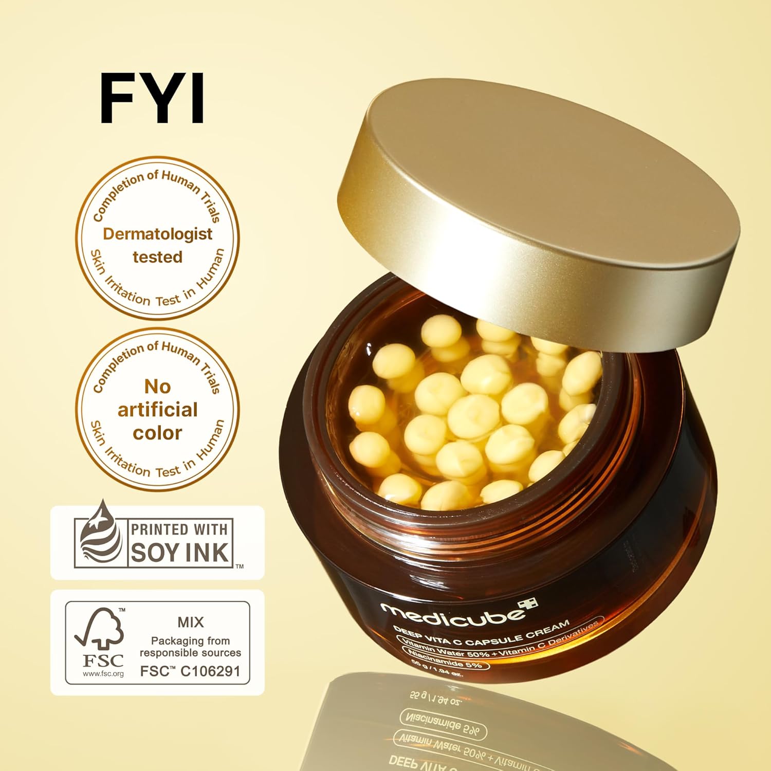 Medicube Deep Vitamin C - Hidratante facial Golden - 55G
