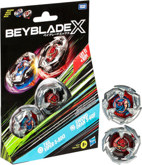 Kit 2 Beyblade X Tail Viper 5-800 Hasbro Sword Dran 3-60f