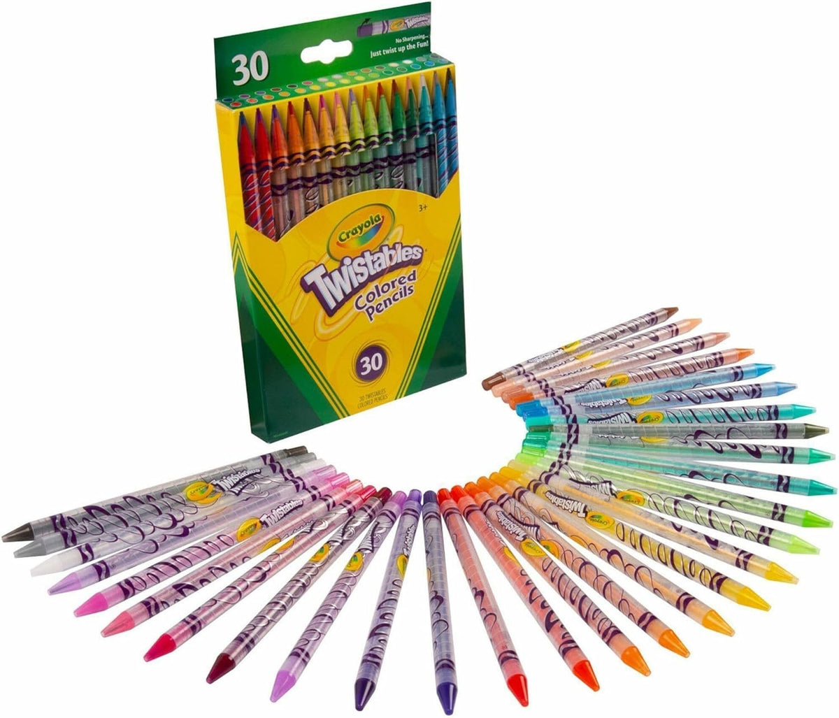 Lapis De Cor Crayola 30 Cores Twistables Não Precisa Apontar