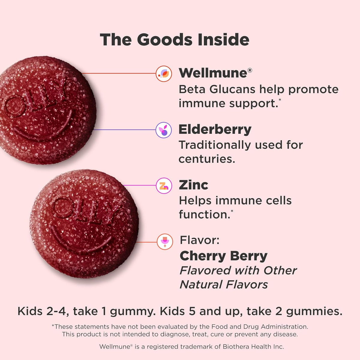Olly Kids Immunity Acerola - Vitamina Gummies - 50 Gomas