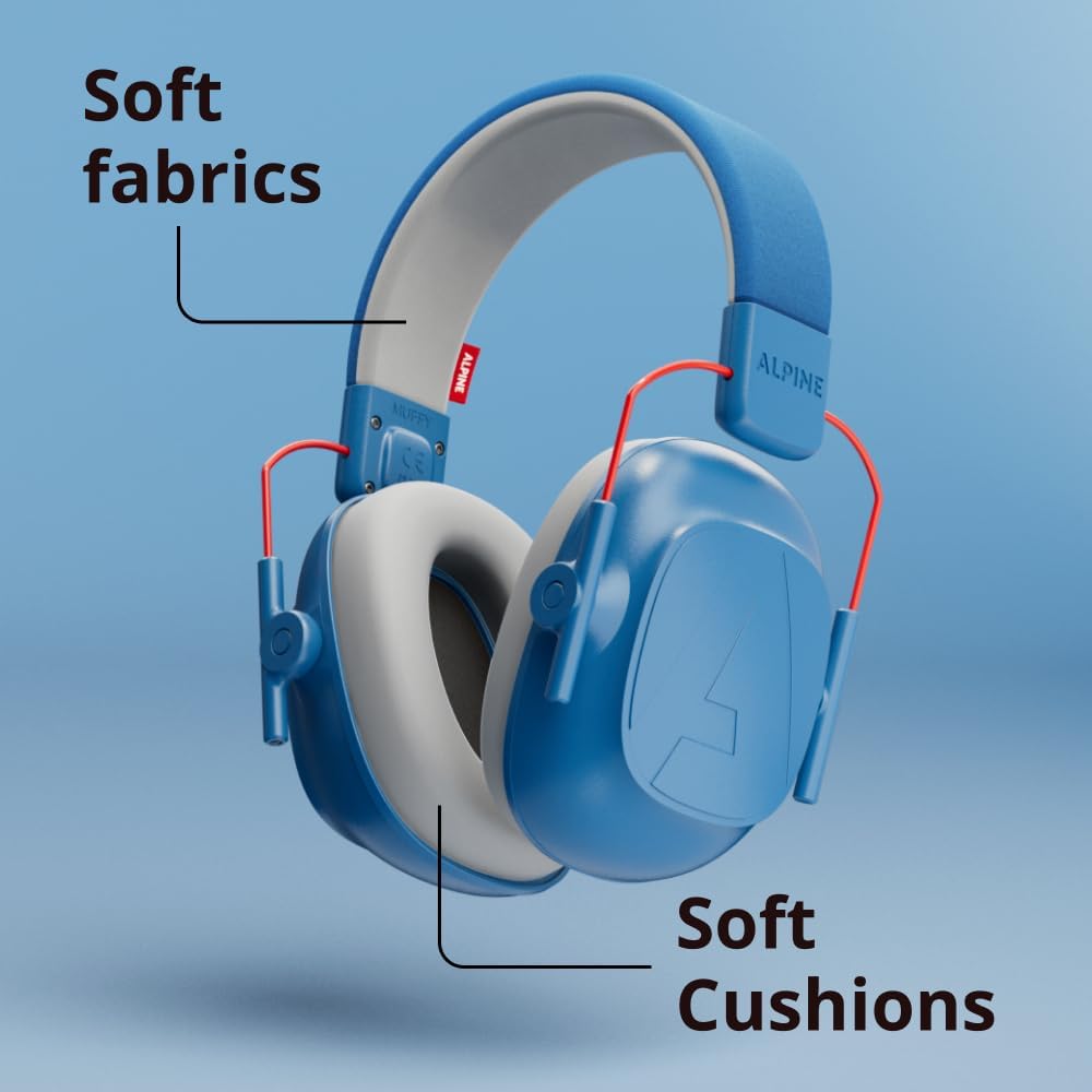 Protetor Abafador De Som Alpine Muffy Kids 3 A 16 Anos Azul