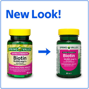 Biotina 10.000 Mcg + Queratina ( Spring Valley ) 60 Cps