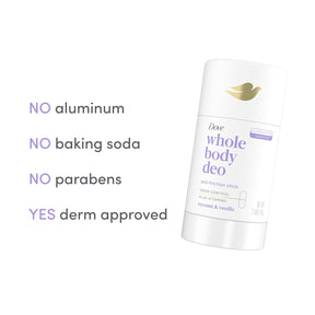 Loção Dove Whole Body Anti-atrito - Coco E Baunilha 74g