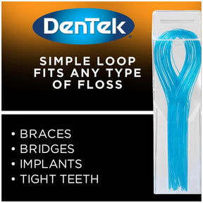 Dentek Floss Threaders - Guia Fio Dental - 50 Un - Original