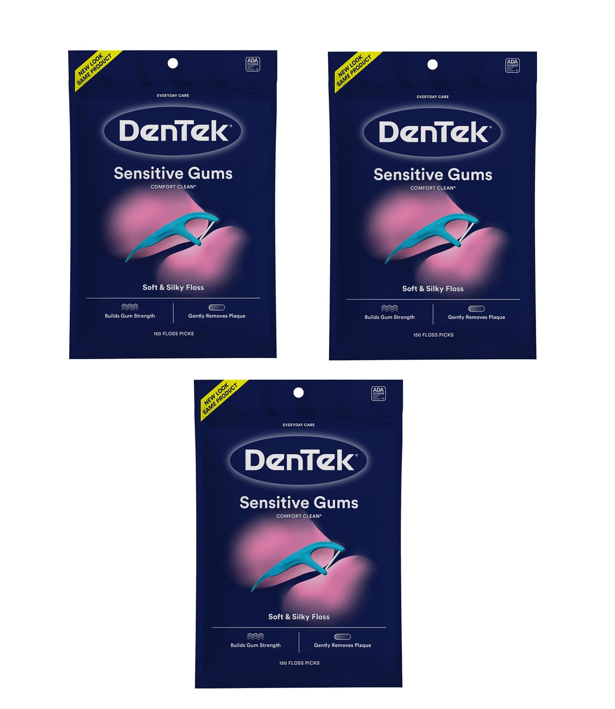 3 Dentek Fio Dental Original Floss Comfort Clean - 450 Unids