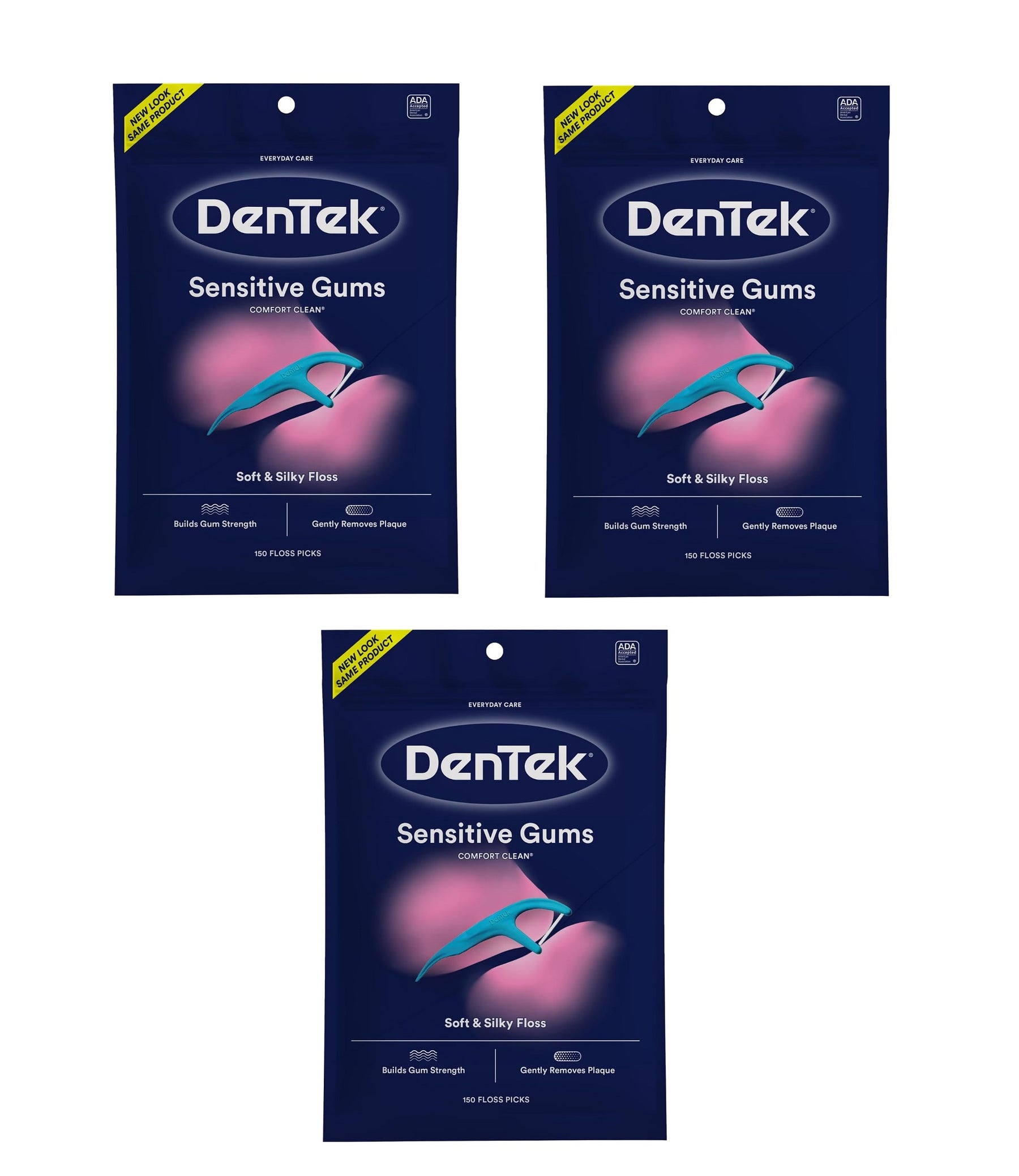 3 Dentek Fio Dental Original Floss Comfort Clean - 450 Unids
