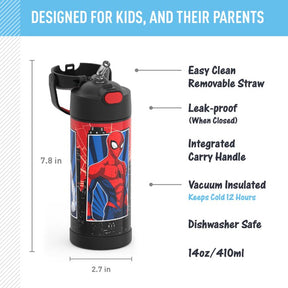 Garrafa de Aço Inoxidável Spider-Man Preto/Vermelho 410ml