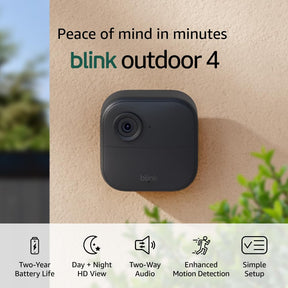 Câmera Blink Outdoor 4 - Kit C/ 5 Unidades 4° Gen Cor Preto