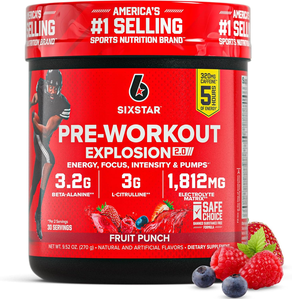 Six Star Pre Treino Explosion 2.0 Sixstar - Fruit Punch
